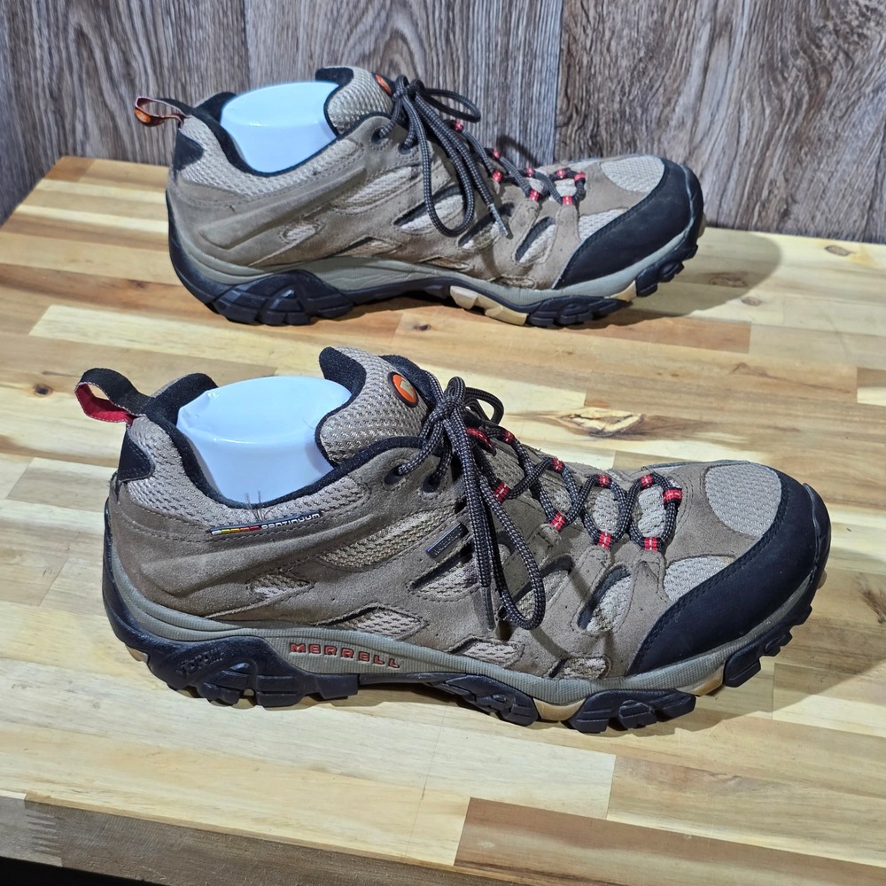 Merrell Moab‎ Waterproof Hiking Shoes Men's 11.5 Dark Brown Suede Vibram J88621W